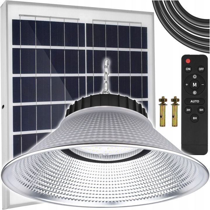 Solar-LED-Kronleuchter – Hängelampe mit separatem Solarpanel und Fernbedienung