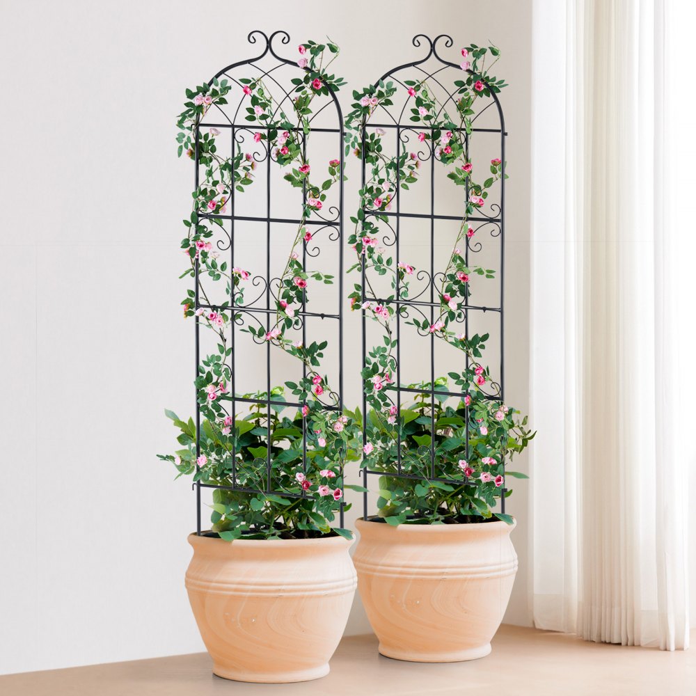 Rankgitter für Kletterpflanzen, 51 x 180 cm, 4er-Set, rostfreies Metallgitter für Gartenblumen, Rankgitter für Rosen, Rankhilfe, Gurkenstütze, dekoratives Clematis-Rankgitter für Innenhöfe und Rasenflächen
