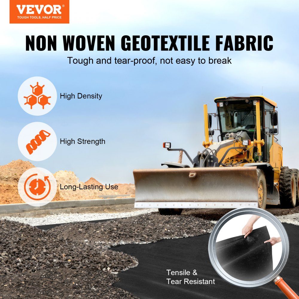 Weed fleece 3.0 x 30.5 m garden fleece 271 g/㎡ weed protection floor fabric fleece tensile strength 160 N (longitudinal direction) 170 N (width) weed fleece weed fly weed film bed fleece