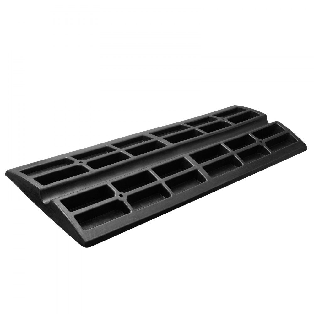 Threshold ramp Solid rubber door sill ramp max. load capacity 15 tons Curb ramp with 5.5 x 3.5 cm channel Wheelchair ramp 122 x 40.5 x 6.5 cm Access ramp Ideal for uneven curbs