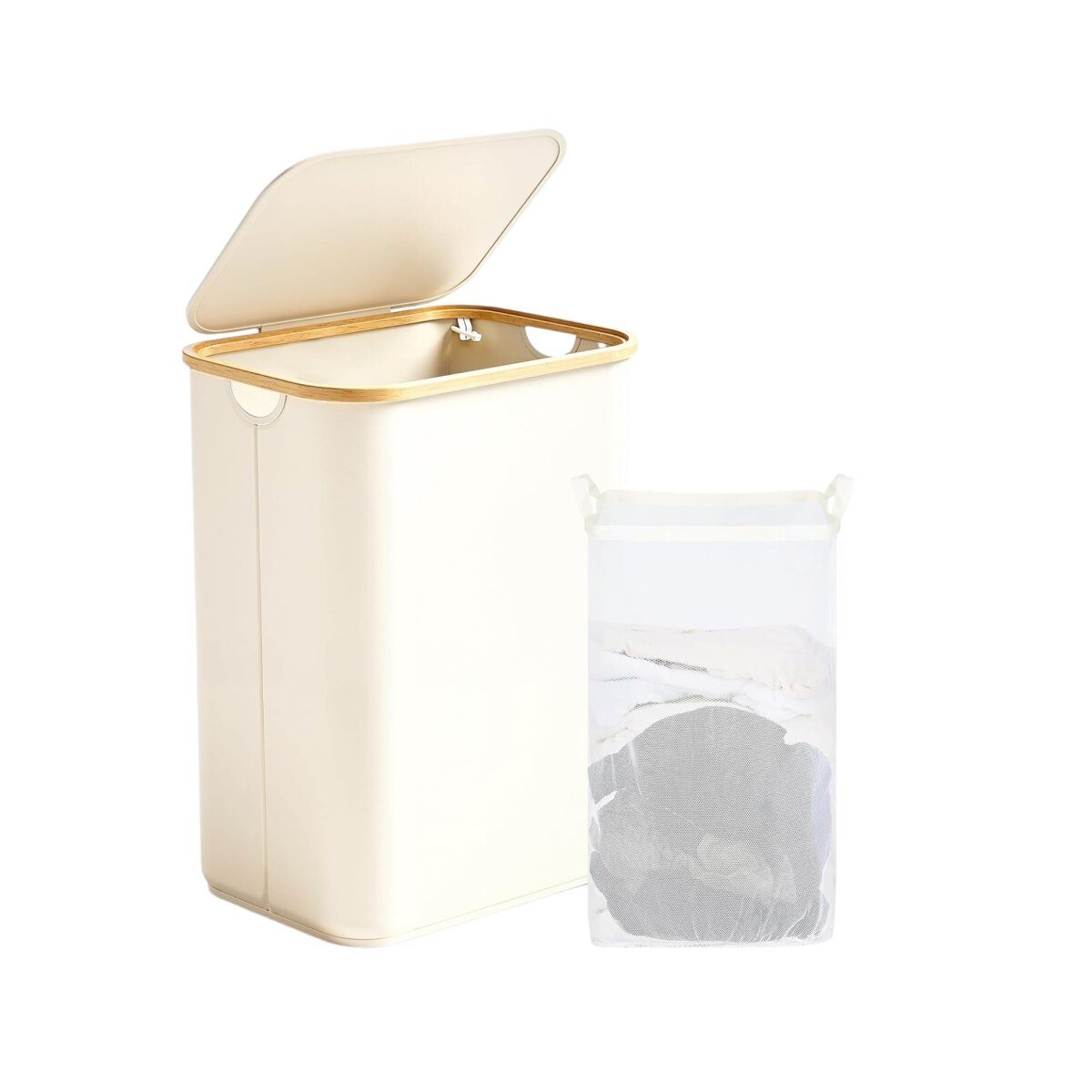 Ribelli wasmand, 85L, crème
