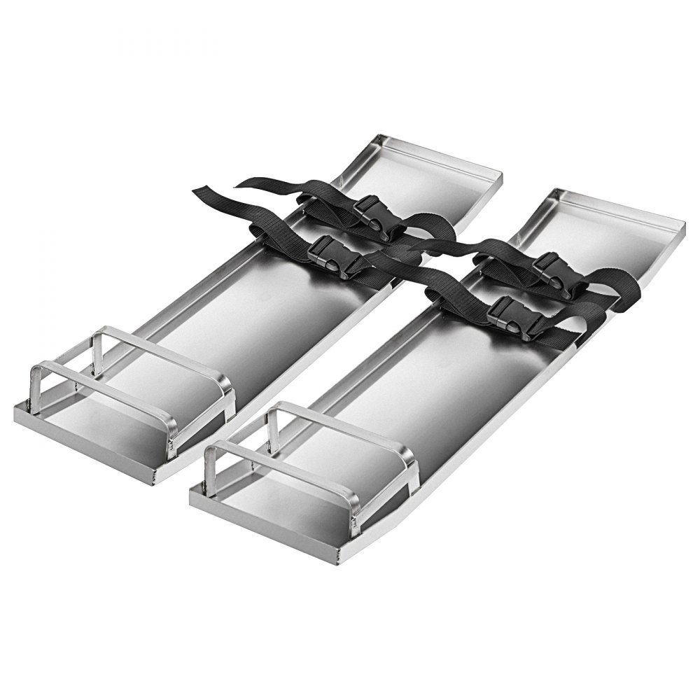 Betonknieplanken 75 x 20 cm betonduwer roestvrijstalen betonglijder paar beweegbare glijders met betonplankriemen voor cement- en betonwerk