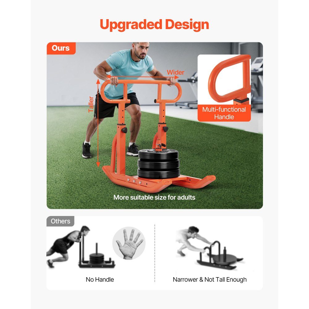 Luge de musculation luge de musculation pour améliorer la vitesse lors des exercices sportifs, appareil de fitness avec poignée, plaques de musculation compatibles mit 25/51 mm