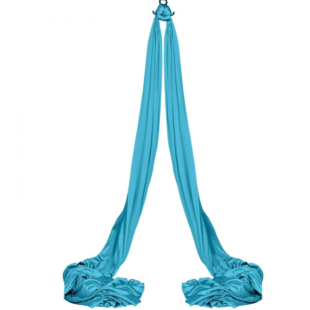 Aerial Yoga Hammock Set 10 x 2.8 m, Blue Aerial Yoga Swing Air Flies, Indoor Aerial Yoga Hammock Swing 1000 kg Max. Load Capacity, Includes Yoga Socks, Steel Carabiner and Aluminum Swivel