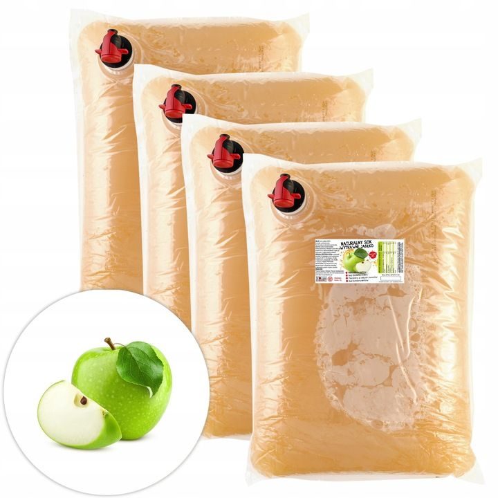 100% natuurlijk appelsap - zuur en zonder suiker - 4 x 5 liter