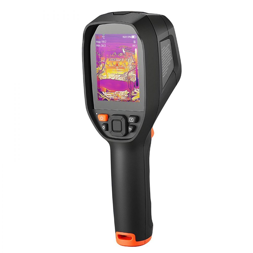 Thermal Imaging Camera, TISR Super Resolution 512 x 384, Thermal Imaging Camera with 2MP visual camera, 256 x 192 IR resolution, 25Hz refresh rate, -20°C to 550°C, 4 image modes and 7 color palettes