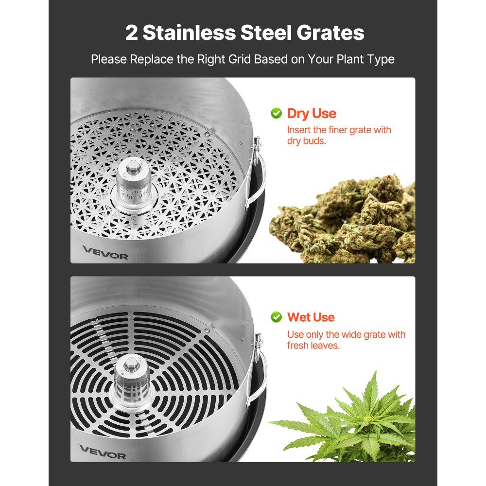 Harvester, 12" Leaf Cutter, Bud Cutter with Stainless Steel Blades, Wet & Dry Hydroponic Cutting Machine with Tray, Leaf Bowl Trimmer for Plant Buds & Flowers