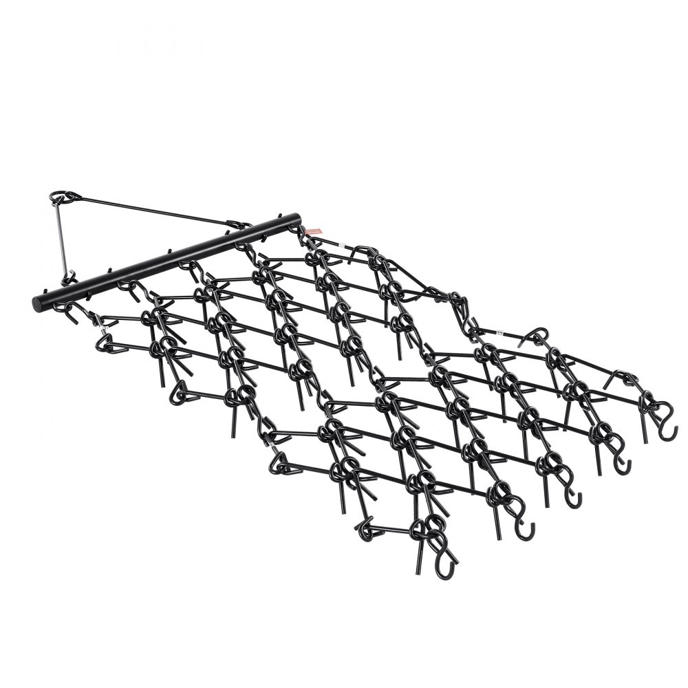 Drag Harrow 2250 x 1140mm Chain Harrow with 69 Sharp Teeth Suitable for ATV and UTV Tractors for Soil Preparation, Seeding, Landscape Smoothing and Gravel Driveway Maintenance Drag Harrow 2250 x 1140mm Chain Harrow with 69 Sharp Teeth Suitable for ATV and UTV Tractors for Soil Preparation, Seeding, Landscape Smoothing and Gravel Driveway Maintenance
