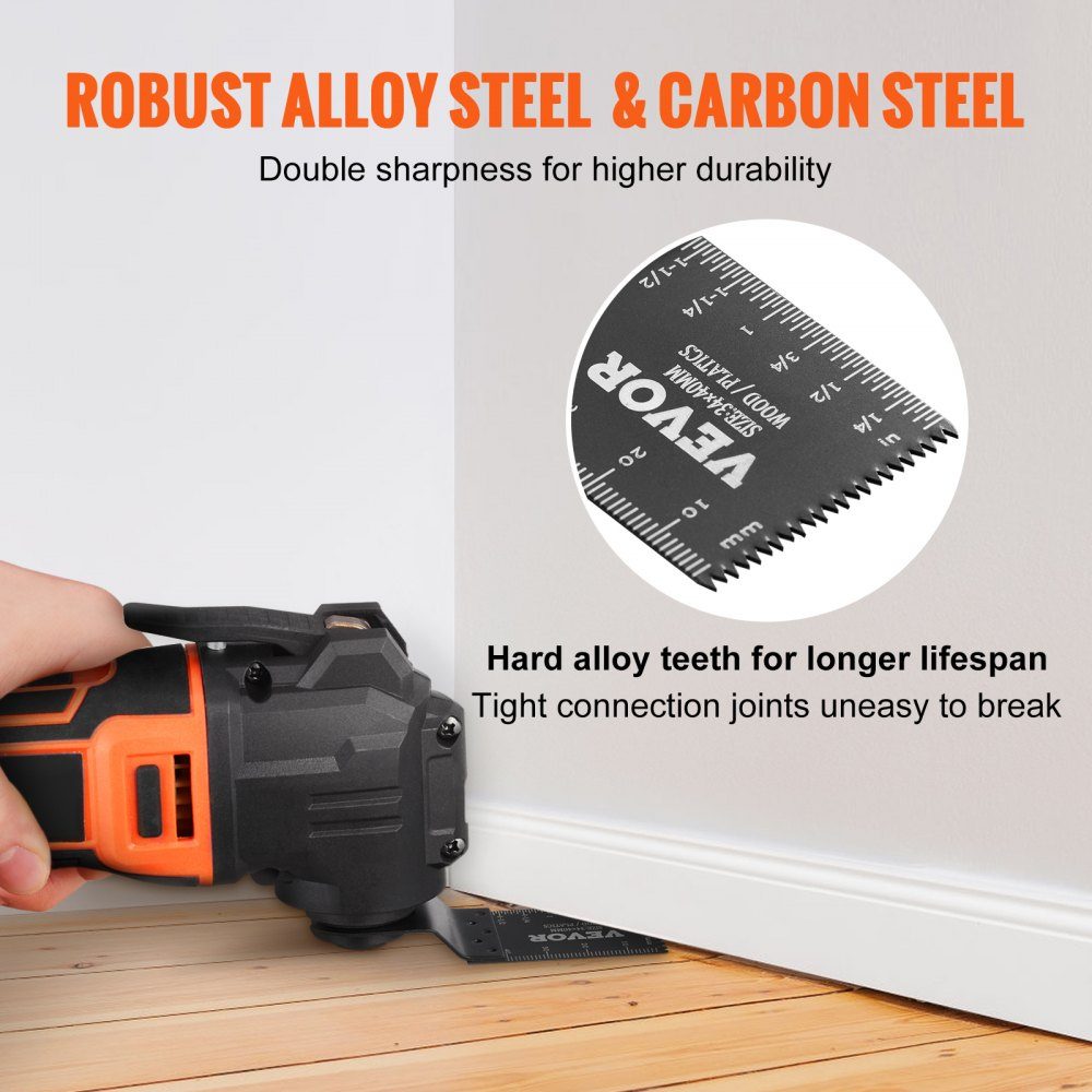 50 x Saw Blade Multi Tool 9 x 3.4 cm Oscillating Tool Quick Change Carbon Steel (HCS) Interface Compatible with 95% of oscillating tools on the market