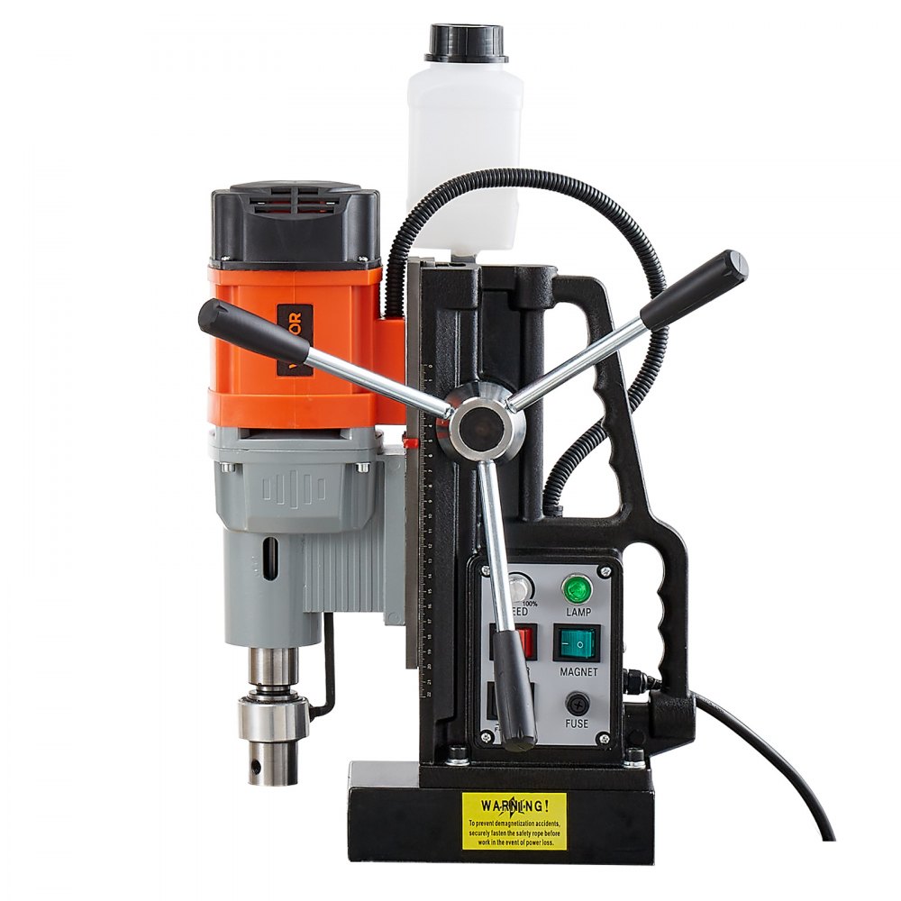 Perceuse magnétique 1,5 kW, diamètre de perçage 60 mm, puissance 13 000 N, perceuse magnétique avec cône Morse et vitesses réglables, filetage M3-M16 pour surfaces métalliques, bricoleurs Perceuse magnétique 1,5 kW, diamètre de perçage 60 mm, puissance 13 000 N, perceuse magnétique avec cône Morse et vitesses réglables, filetage M3-M16 pour surfaces métalliques, bricoleurs