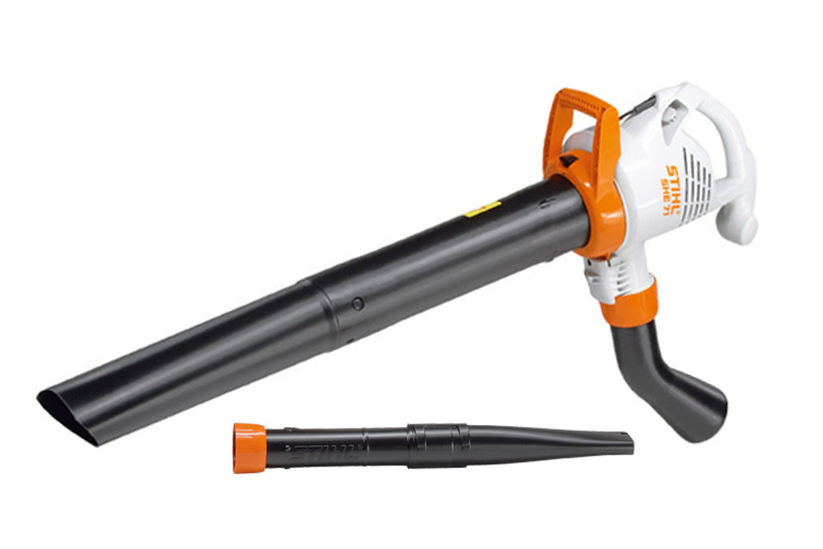 Stihl SHE 71 Lekka, cicha niszczarka elektryczna ssąca (1,1 kW, 230 V) w zestawie z rękawicami roboczymi Stihl Stihl SHE 71 Lekka, cicha niszczarka elektryczna ssąca (1,1 kW, 230 V) w zestawie z rękawicami roboczymi Stihl