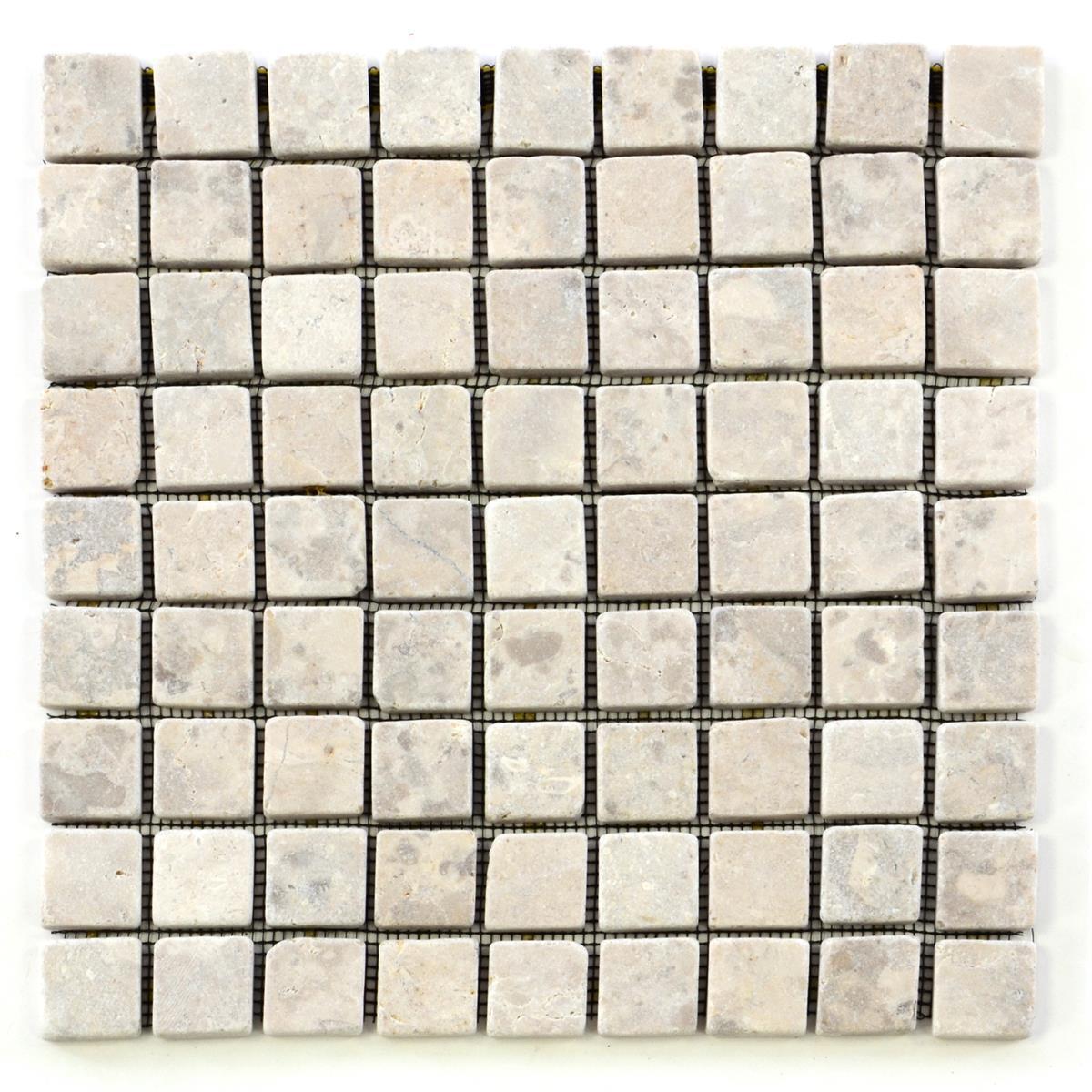 1 tile mat mosaic tile marble natural stone inside outside cream 29x29cm 1 tile mat mosaic tile marble natural stone inside outside cream 29x29cm