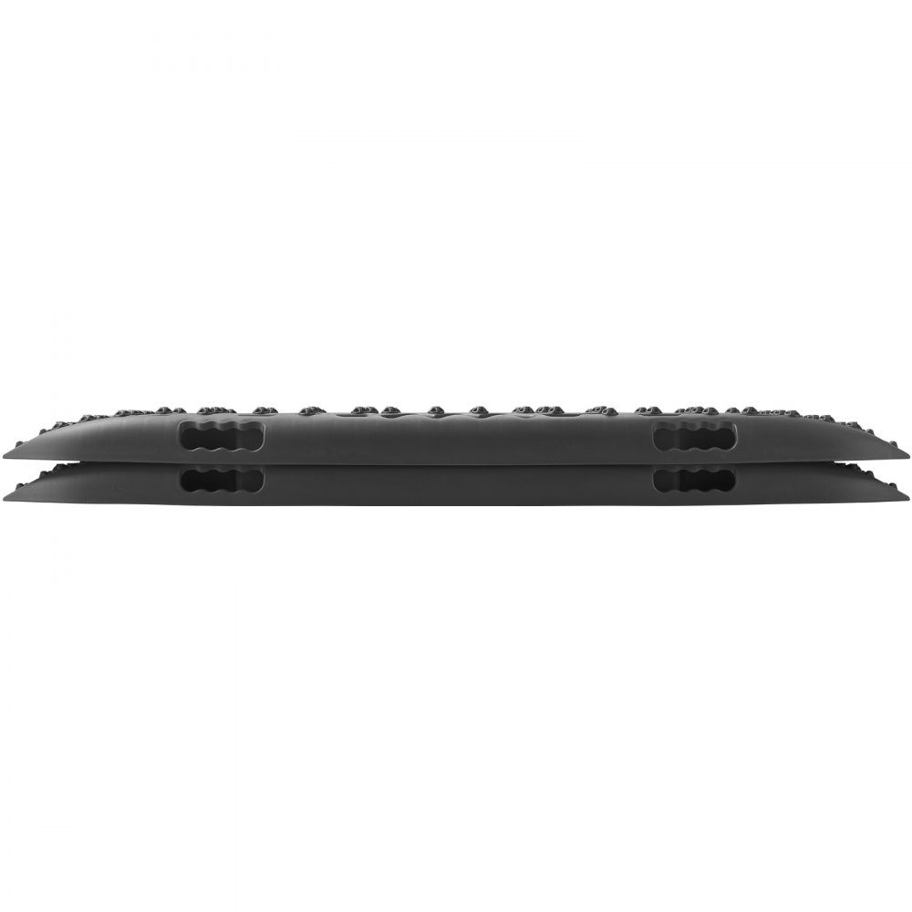 10 TON Traction Boards with PP Material, Recovery Boards for ATVs/Cars/Pickups/SUVs/RVs, Pair of Tire Traction Mats on Snow, Sand, Mud and Loose Ground, Storage Bag, Long, Black
