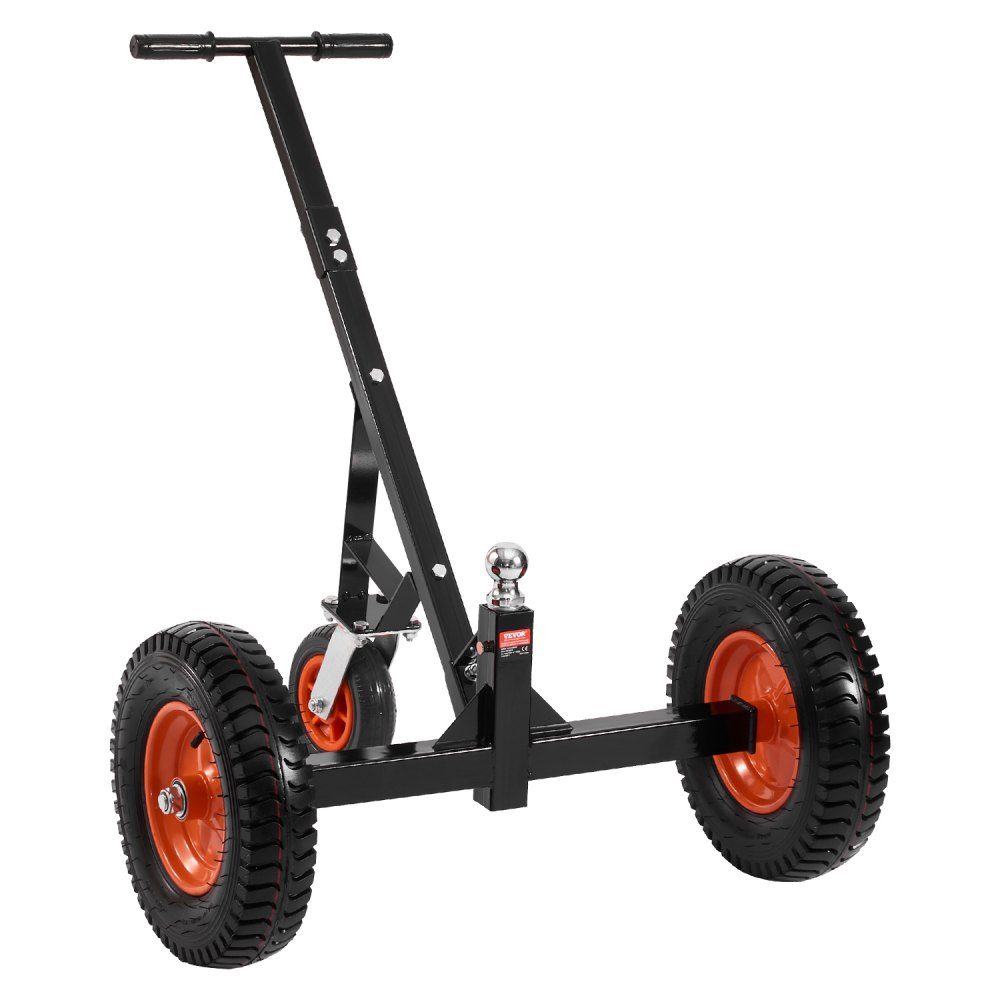 Manoeuvrer Trailer, Trailer Trolley, 544kg Support Load, 460 & 560mm Adjustable Height, 50.8mm Ball, 386mm Pneumatic Tires, Carbon Steel, for Moving Motorhome Trailers