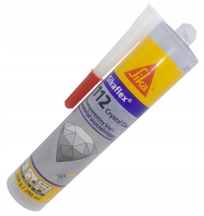 SIKAFLEX CRYSTAL CLEAR CLEAR ADHESIVE SEALANT 112