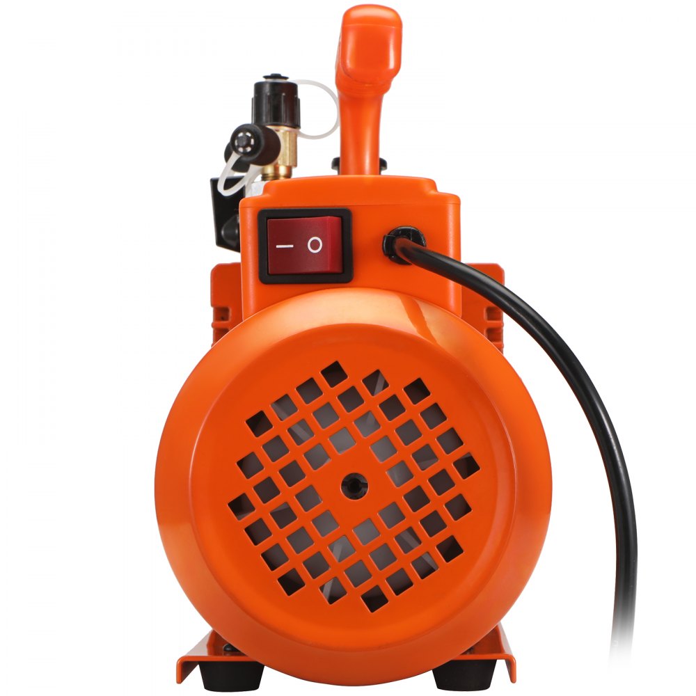2-traps draaischuifvacuümpomp, 1/2 pk, 5 CFM, ontworpen voor HVAC-service, koudeconservering en harsontgassing, met 1/4" SAE, 3/8" SAE en 1/2" ACME bladinlaten 2-traps draaischuifvacuümpomp, 1/2 pk, 5 CFM, ontworpen voor HVAC-service, koudeconservering en harsontgassing, met 1/4" SAE, 3/8" SAE en 1/2" ACME bladinlaten