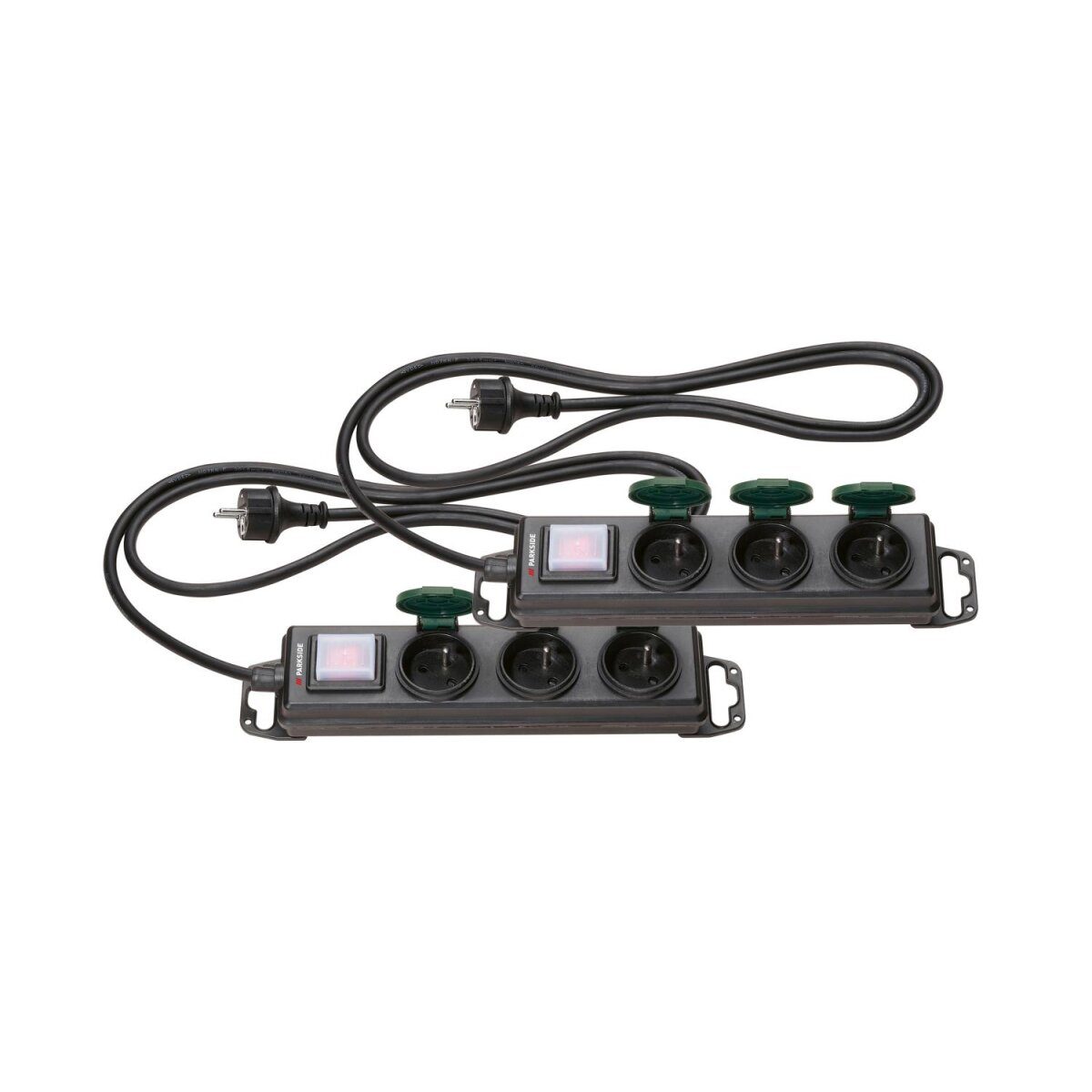 PARKSIDE® stekkerdoos, IP44, 2 x 3 stopcontacten