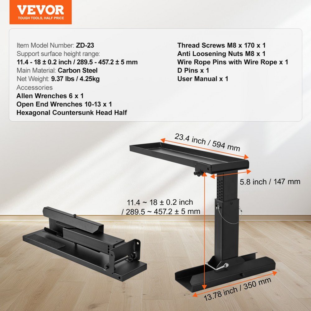 Ladder Leveler, 594,36 x 289,5-457,2 mm Ladderstabilisator voor stalen ladders, opvouwbare ladderbeenleveler, eenvoudig te gebruiken beenstabilisator, accessoires voor verlengingsladders