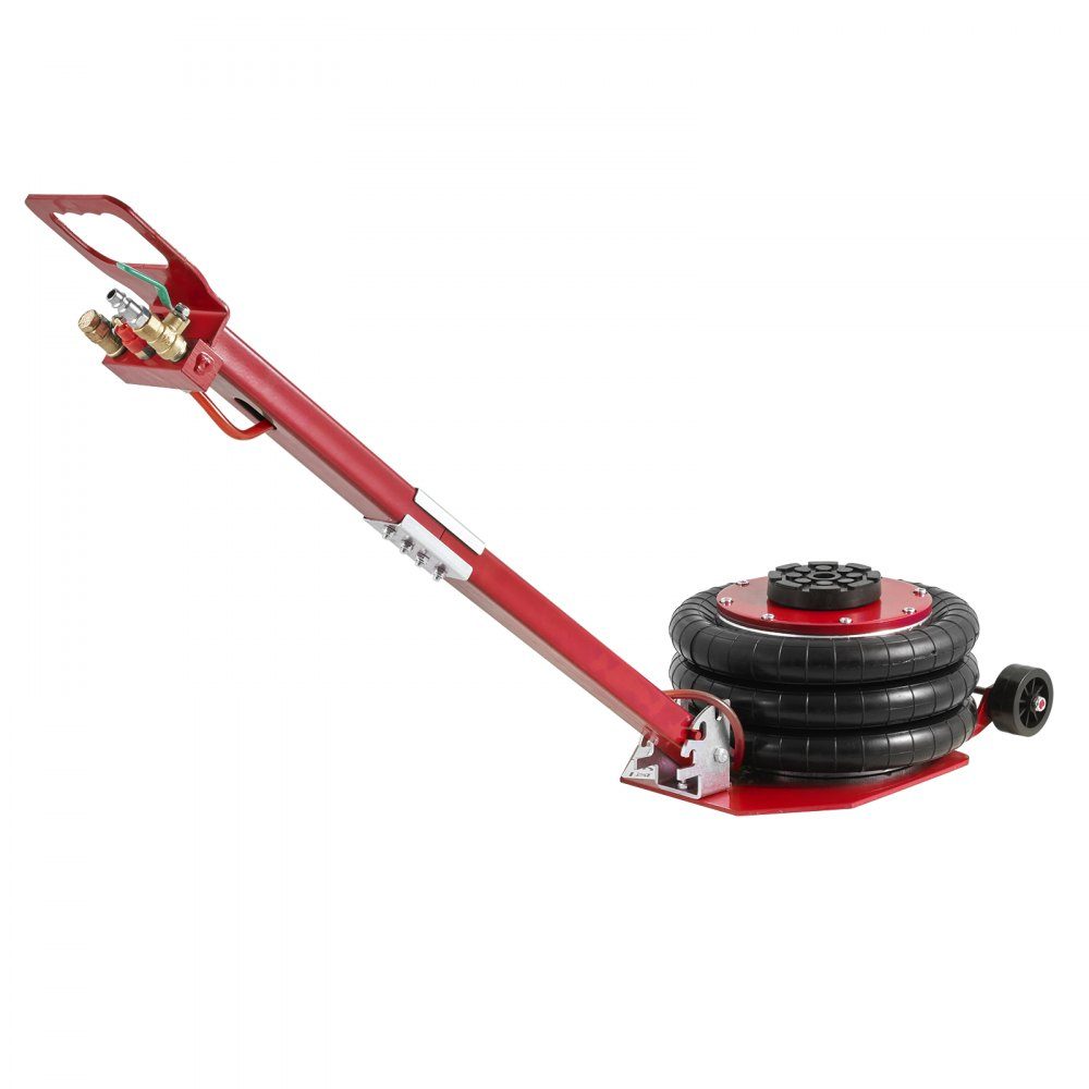Pneumatyczny podnośnik samochodowy Triple Bag Air Jack 3 t, triple bag air Podnośnik pneumatyczny z poduszką powietrzną o wysokości podnoszenia jack 140-450 mm, skok 3-5 s z długim uchwytem, ​​podnośnik do naprawy samochodów osobowych i ciężarowych