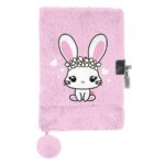 Journal en peluche Lapin BeUniq avec pochette