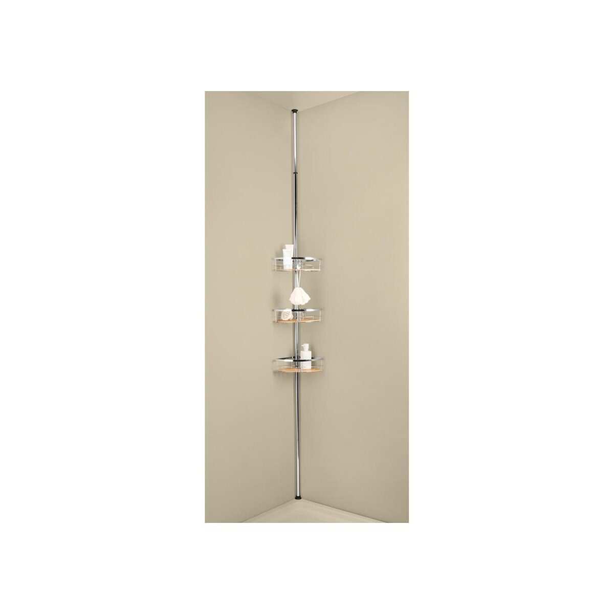 LIVARNO® telescopische badkamerplank, met 3 manden