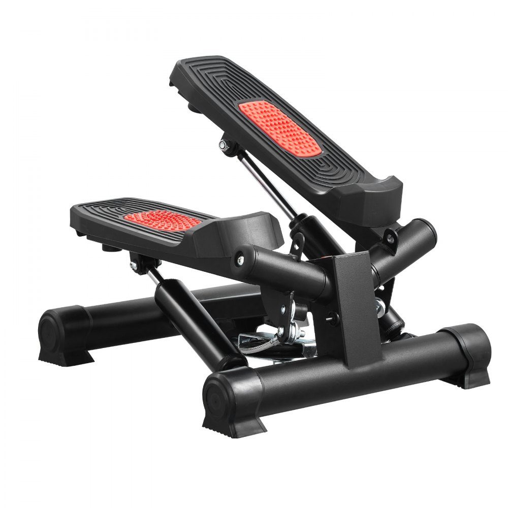 Stair Stepper, Mini Stepper Training, Hydraulic Fitness Twist Stepper with Resistance Bands, Full Body Workout Cardio Machine, Stair Climber with LCD Monitor, 150kg Load Capacity, Black
