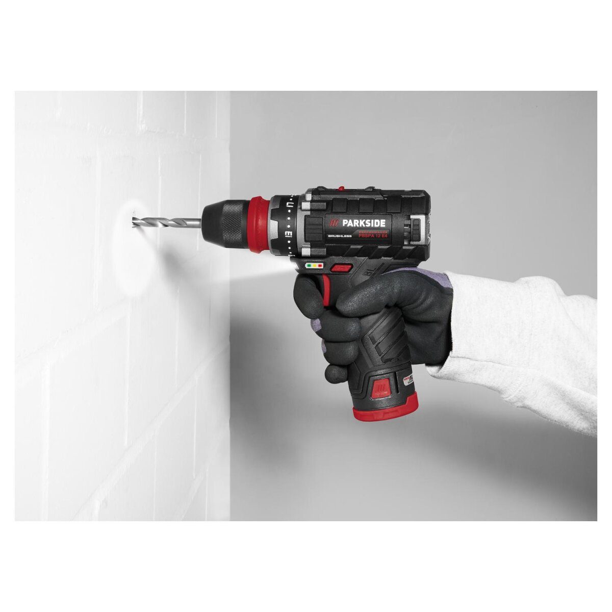 PARKSIDE PERFORMANCE® 12 V cordless drill/driver starter set “PBSPA 12 E4”, with batteries and charger