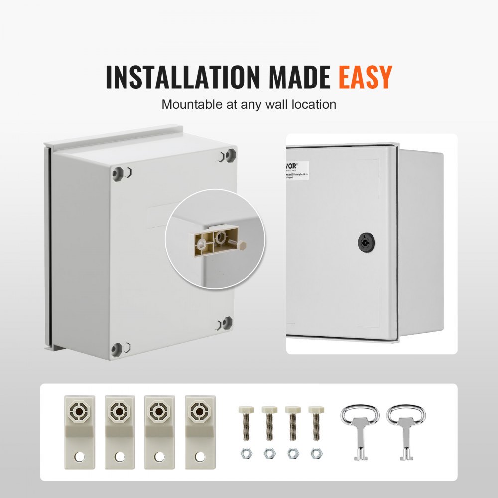 Schakelkast, NEMA elektrische verdeelkast, 250x300x140 mm, NEMA 4X glasvezel elektrische behuizing, IP66 water- en stofdicht, geschikt voor binnen- en buitengebruik, inclusief montageplaat Schakelkast, NEMA elektrische verdeelkast, 250x300x140 mm, NEMA 4X glasvezel elektrische behuizing, IP66 water- en stofdicht, geschikt voor binnen- en buitengebruik, inclusief montageplaat