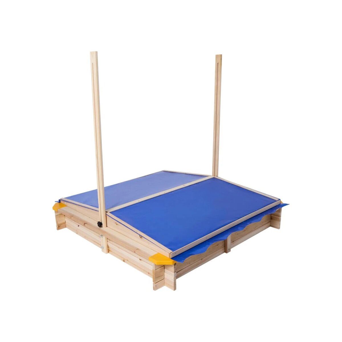 LUPILU® sandpit made of wood, with roof and ice cream parlor