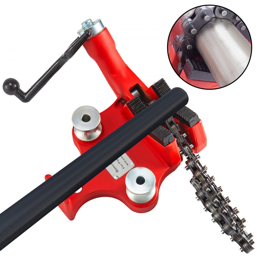 Schraubkettenschraubstock für 3,175 bis 127 mm Rohrschraubstock mit Kurbel Schraubkettenschraubstock für 3,175 bis 127 mm Rohrschraubstock mit Kurbel