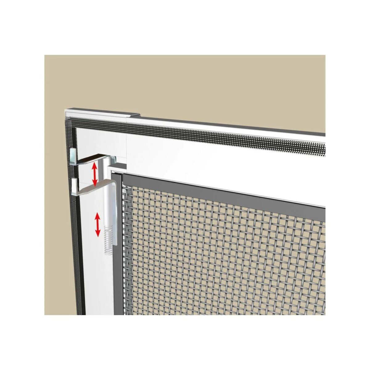 LIVARNO® Aluminium-Insektenschutzfenster, 100 x 120 cm (weiß)