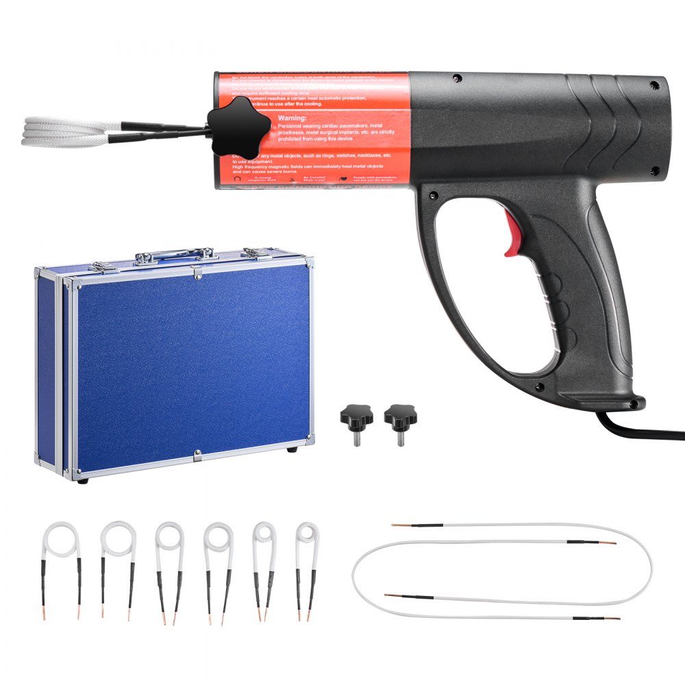 Screw Removal Induction Heater 1500W Magnetic Induction Heater Kit Rusty Screw Removal Heater Auto Workshop Repair Tools with 8 Coils