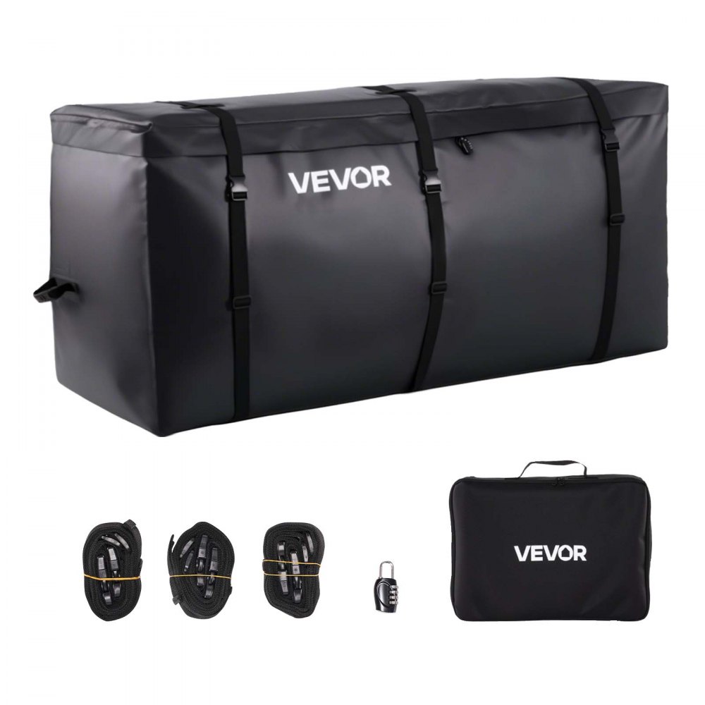 Bagagerektas voor trekhaak van waterdicht 840D PVC (0,71 m³), bagagetas voor opslag achterin vrachtwagens met versterkte riemen voor auto's, SUV's, bestelwagens, zwart Bagagerektas voor trekhaak van waterdicht 840D PVC (0,71 m³), bagagetas voor opslag achterin vrachtwagens met versterkte riemen voor auto's, SUV's, bestelwagens, zwart