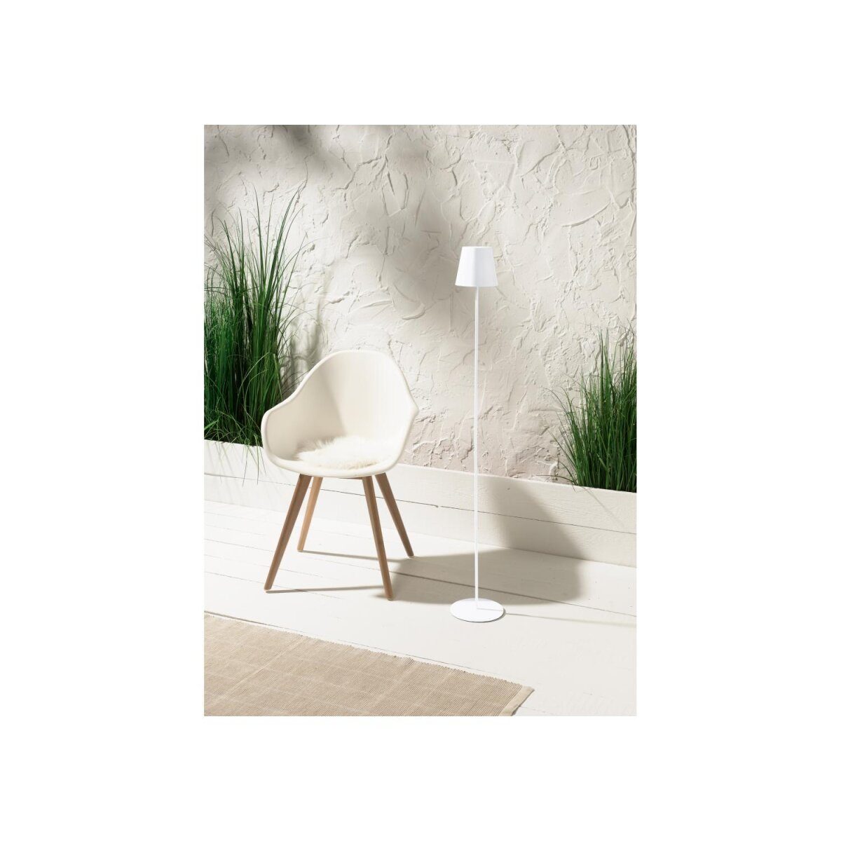 LIVARNO home batteriebetriebene LED-Stehleuchte, mit USB und Touchdimmer, weiß