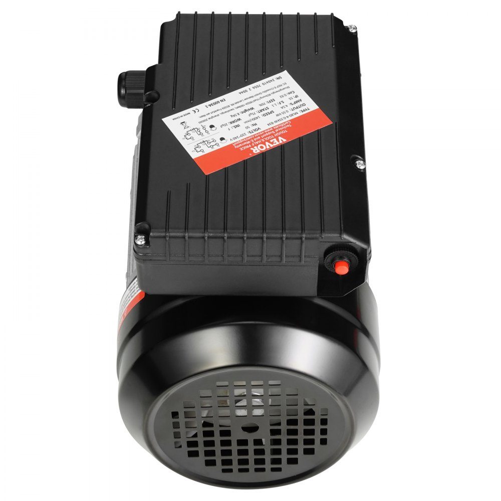 0,55 kW Elektromotor 1400 U/min AC 220–240 V 4,5 A 80 B34 Rahmen Luftkompressormotor einphasig 19 mm Keilwelle Rechts-/Linksdrehung für landwirtschaftliche Maschinen und allgemeine Geräte