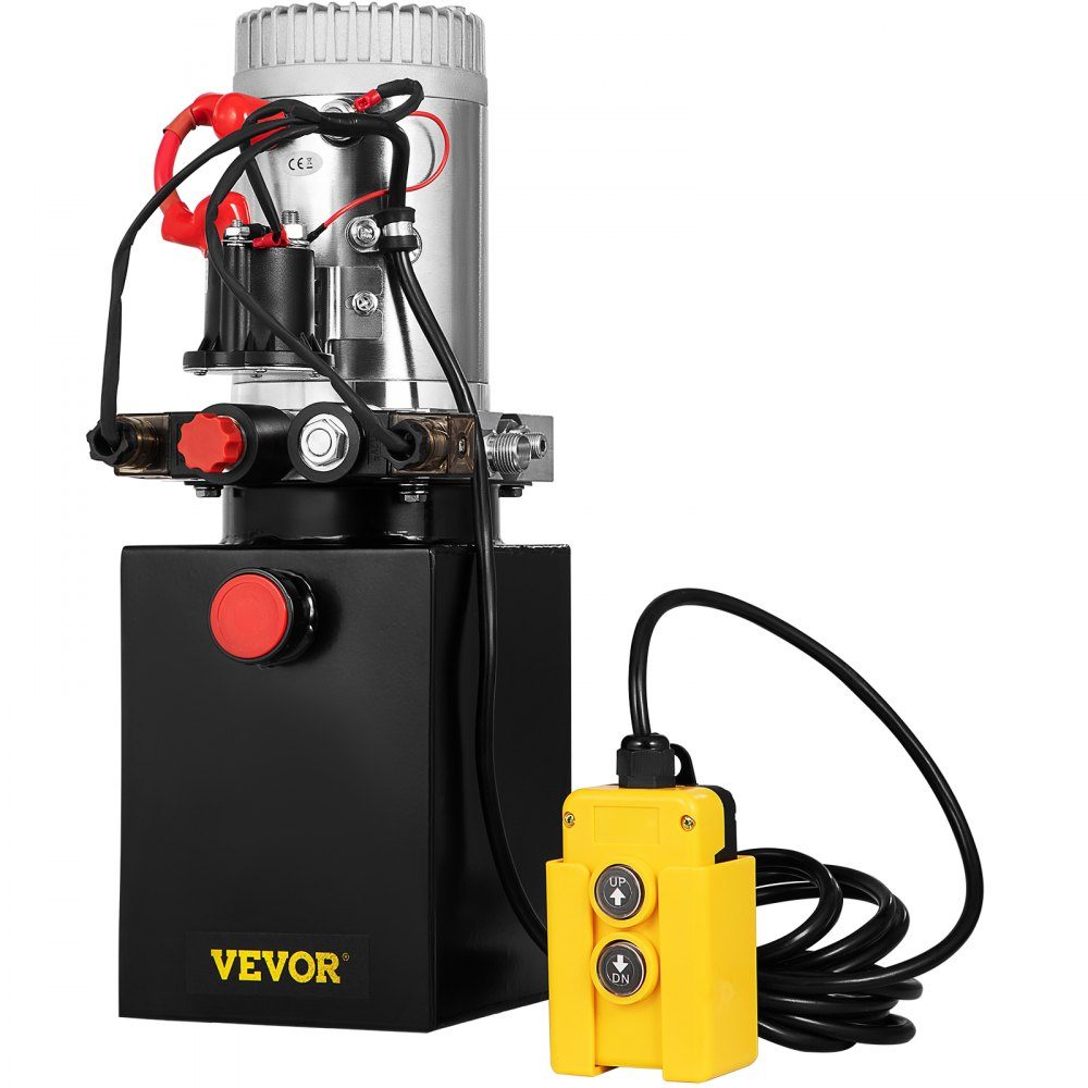 Hydraulic Unit, Hydraulic Pump, Double Acting Hydraulic Pump, 12V, Dump Trailer, 3.79L Metal Container for Dump Trailer