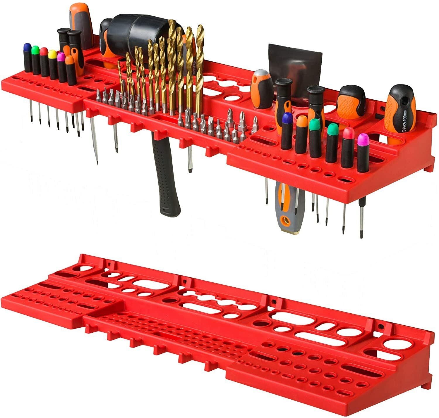 Stacking box wall shelf, workshop shelf, visible storage box, box, tool holder, hook set