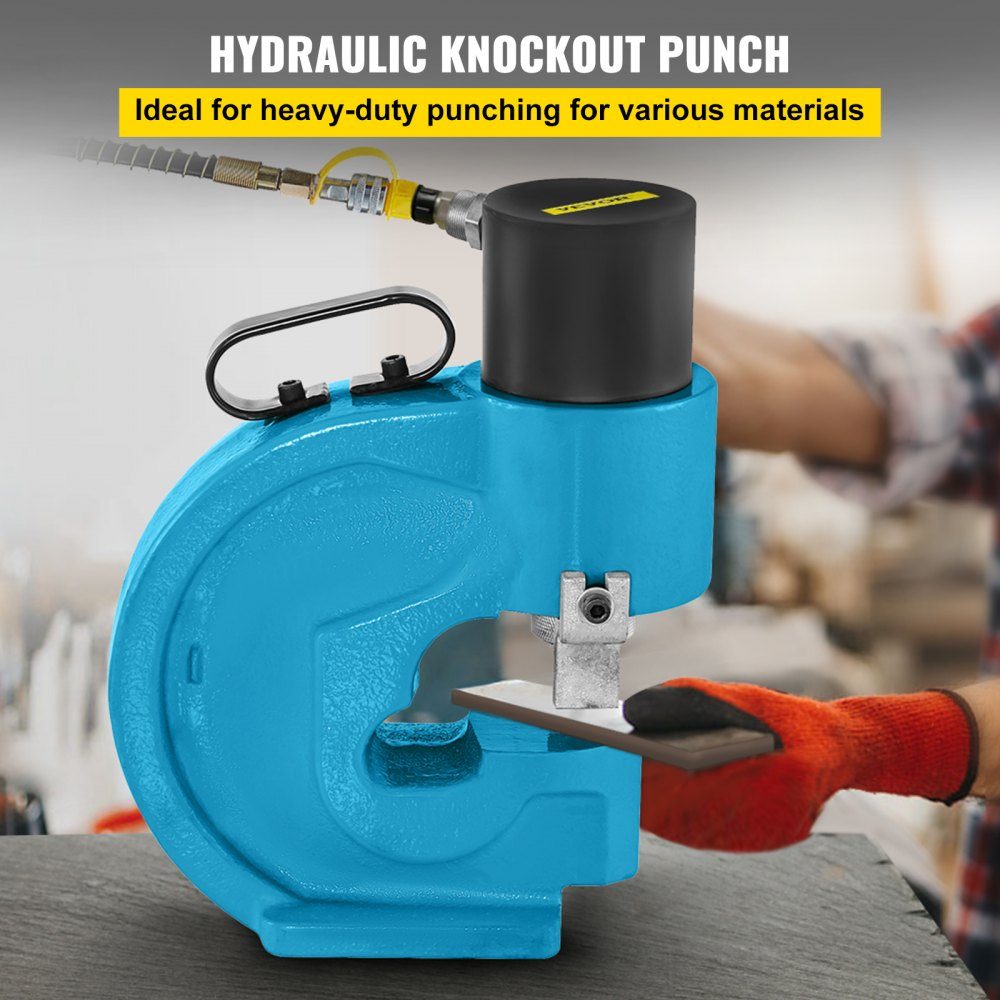 Hydraulisches Lochstanzwerkzeug, 35 Zähne, hydraulischer Knockout mit Metallplatten, Locher, 4-Loch-Stanzwerkzeug, Handpumpen-Set, 110-mm-Halsgesenk, hydraulischer Locher, Blechstanzer