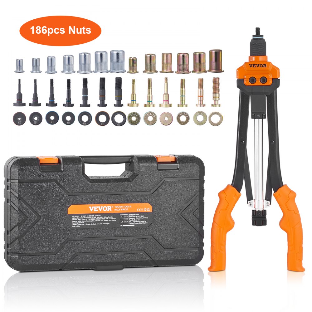 Klinkmoertangenset blindklinkmoertang 410 mm, klinknageltang 13 sets moeren en doornen, klinkmoergereedschap M3 M4 M5 M6 M8 M10 M12 professionele handklinknageltang, klinkmachine draadmoerklinknagels Klinkmoertangenset blindklinkmoertang 410 mm, klinknageltang 13 sets moeren en doornen, klinkmoergereedschap M3 M4 M5 M6 M8 M10 M12 professionele handklinknageltang, klinkmachine draadmoerklinknagels