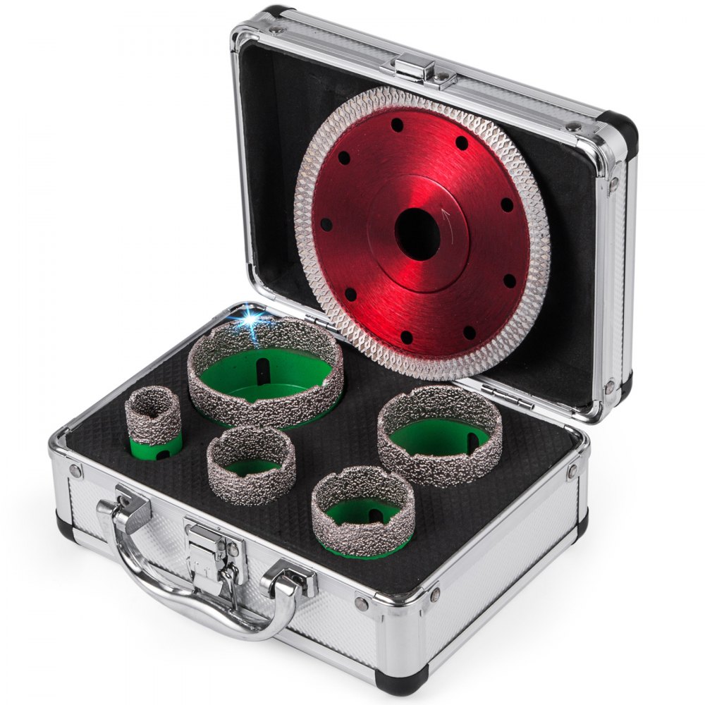 Otwornica diamentowa 20, 35, 40, 50, 65 mm, otwornica do glazury gwint M14, wiertło diamentowe o grubości ostrza 1,4 mm, wiertło do szkła z 5 wiertłami i ostrzem, zgrzewarka do folii do płytek, granitu Otwornica diamentowa 20, 35, 40, 50, 65 mm, otwornica do glazury gwint M14, wiertło diamentowe o grubości ostrza 1,4 mm, wiertło do szkła z 5 wiertłami i ostrzem, zgrzewarka do folii do płytek, granitu