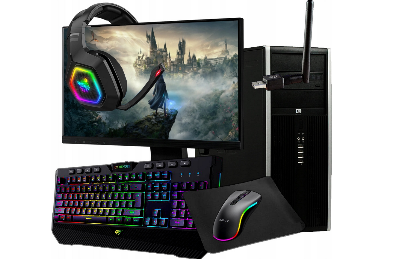 COMPUTER desktop PC gamer set, 250 GB SSD, 4 GB, LCD monitor 22 inch, WIFI adapter, headset, mouse & keyboard WIN10 Intel complete set COMPUTER desktop PC gamer set, 250 GB SSD, 4 GB, LCD monitor 22 inch, WIFI adapter, headset, mouse & keyboard WIN10 Intel complete set