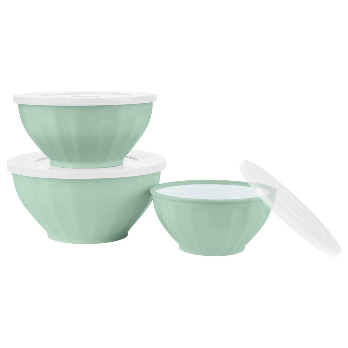Set de bols SILVERCREST® avec couvercle, 3 pièces (menthe) Autre
