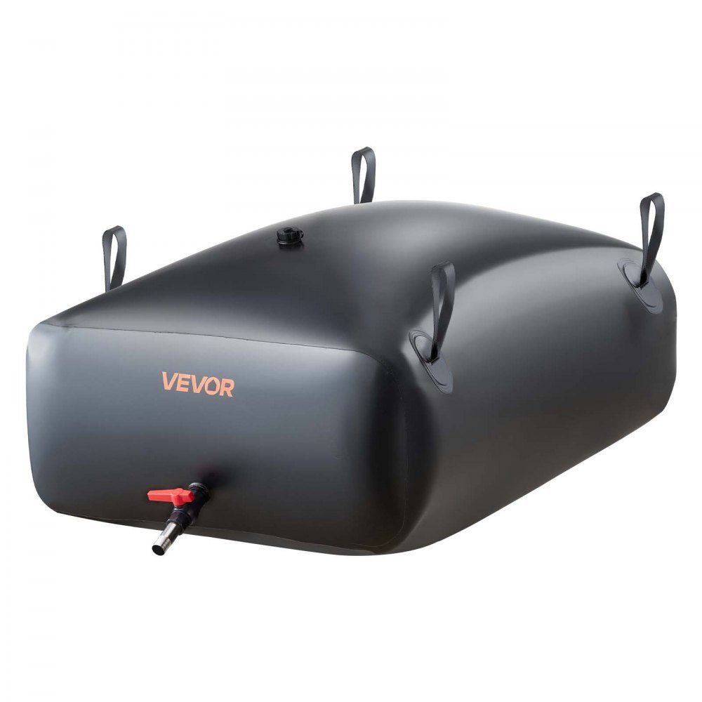 Wasserspeicherblase, 330 l Wasserbeutel mit Wasserhahn, faltbarer und tragbarer Wasserbeutel aus 1000D PVC, Wasserspeicher für Bewässerungssystem, Dürreresistenz und Katastrophen, Schwarz