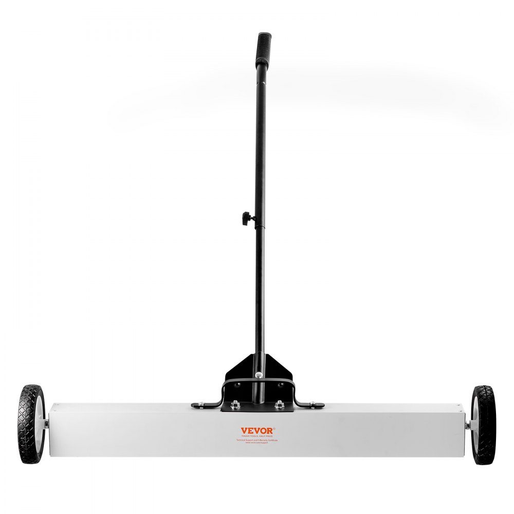 36 Inch Wheeled Magnetic Sweeper, 55 Pound Capacity, with Extendable Magnetic Pickup Tool, Adjustable Handle, Magnetic Pickup Sweeper for Picking Up Nails and Screws, for Workshop, Garage, Yard