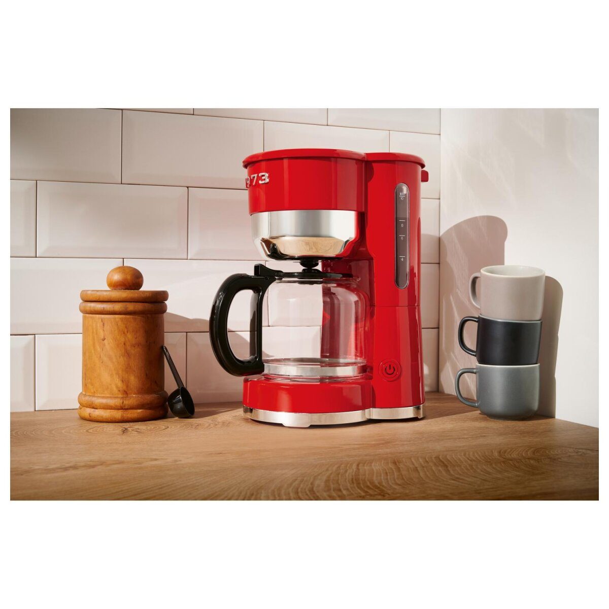 SILVERCREST® Koffiezetapparaat Chroom Retro 1973 Rood SKMR 1000 A1