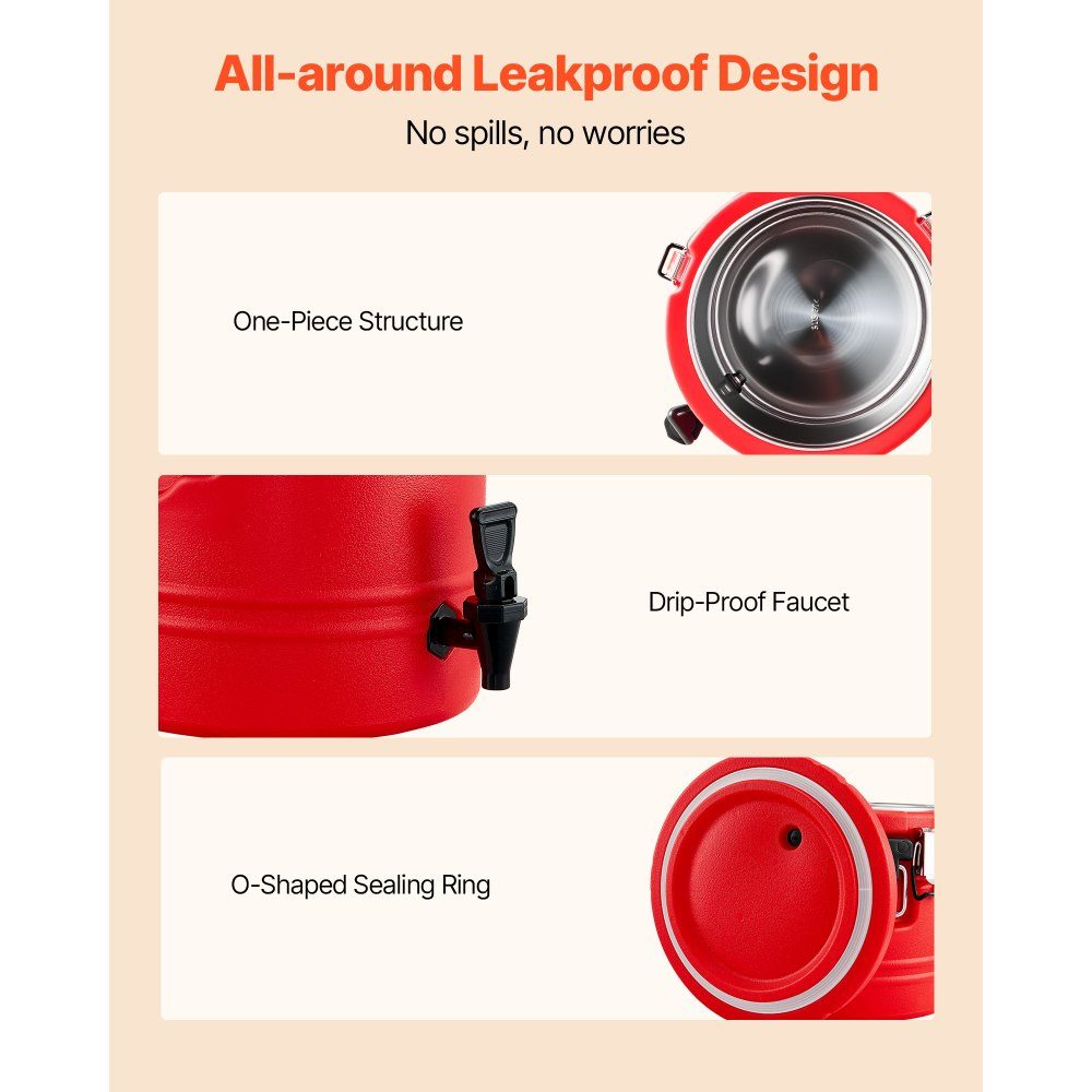 Distributeur de boissons isothermes 11,4 L Distributeur de boissons chaudes et froides avec robinet Pichet de refroidissement de qualité alimentaire avec 304-Edelstahl-Innenraum pour thé café restaurant