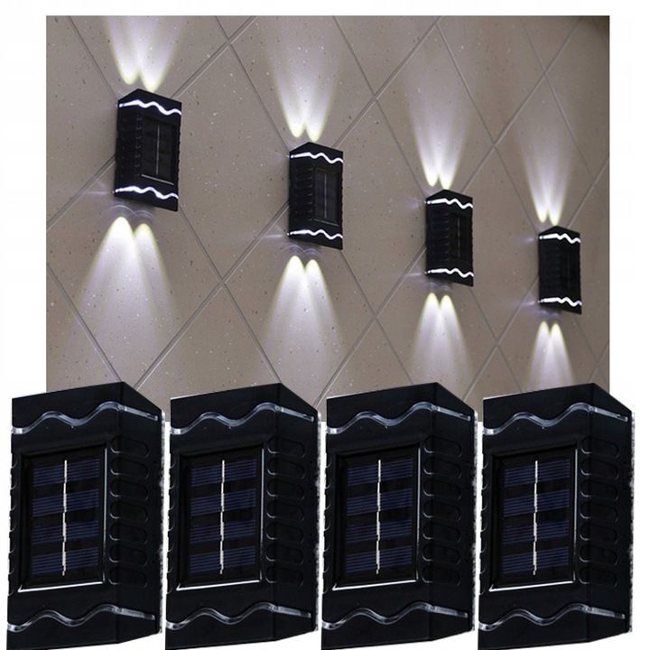 4x LAMPA SŁONECZNA LED ZEWNĘTRZNA kinkiet do użytku na zewnątrz 4x LAMPA SŁONECZNA LED ZEWNĘTRZNA kinkiet do użytku na zewnątrz
