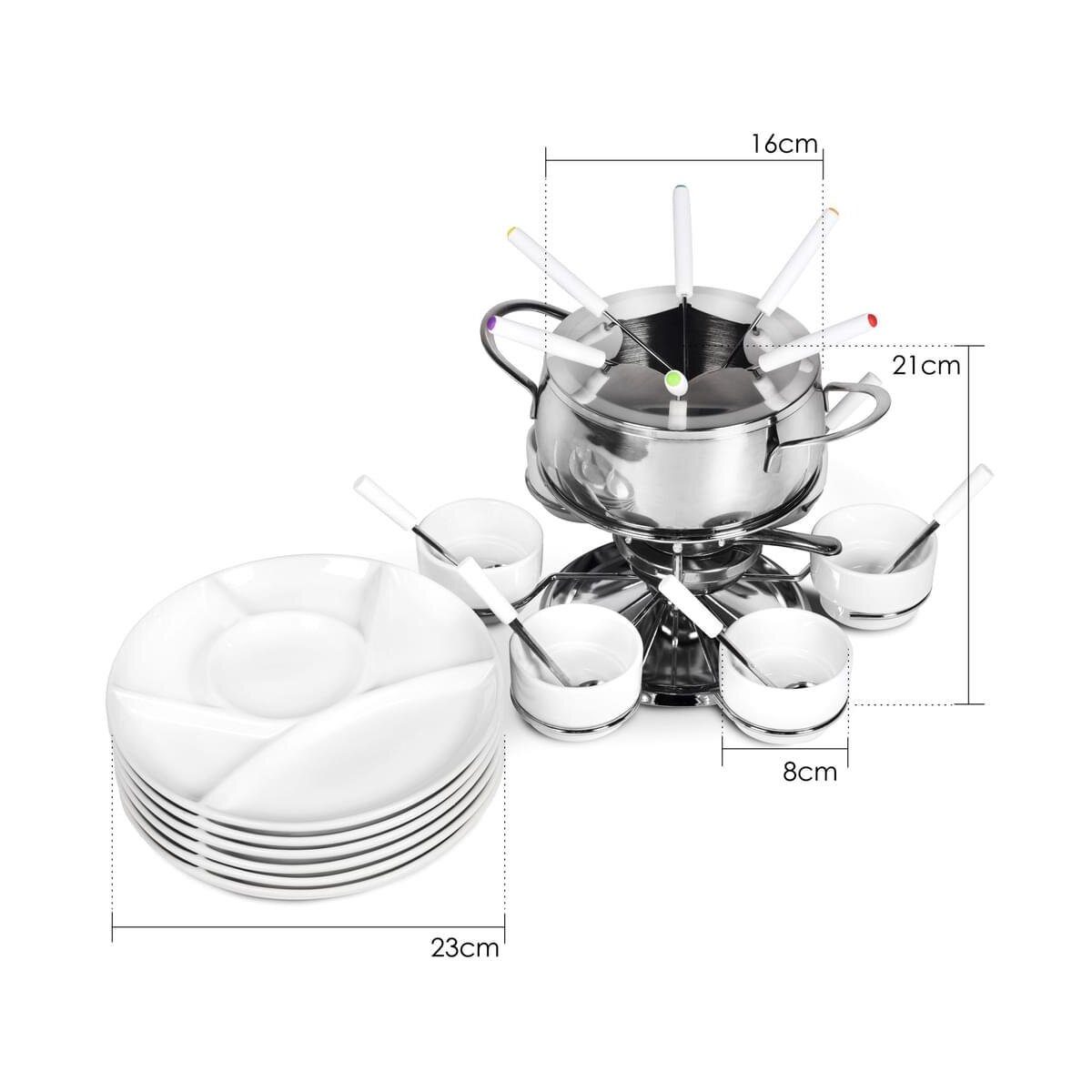 Zestaw do fondue Ribelli Fondue SET 28-teiliges, stal nierdzewna, średnica 16 cm