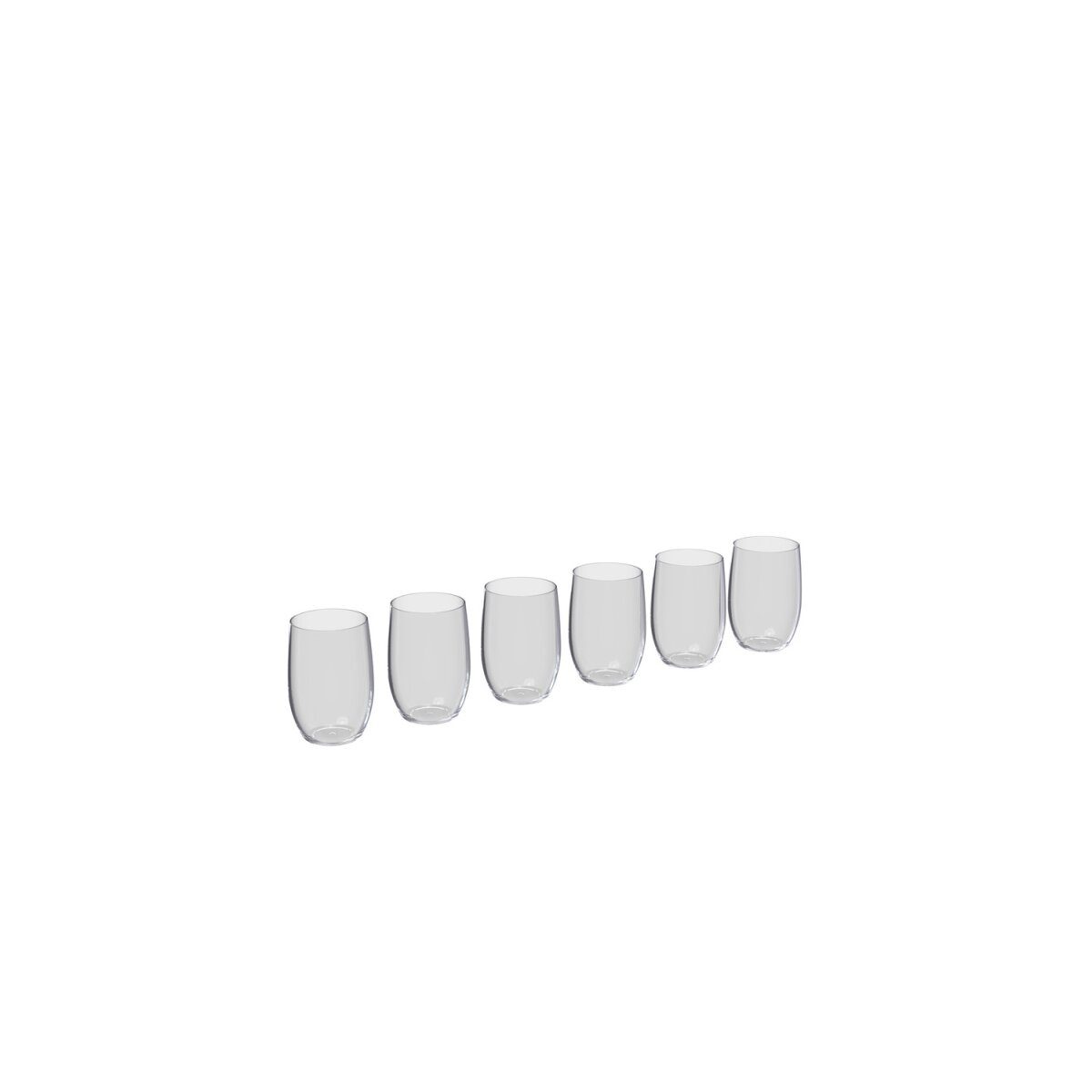 ERNESTO® glazenset van stevig kunststof, 6-delig (waterglazen, transparant)