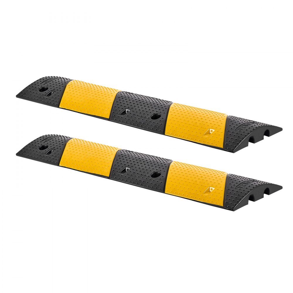 100cm Cable Bridge 9979kg Load Capacity 2 Channel Rubber Overflow Guard Trip Protection Flooring for High Threshold Areas Home Office Warehouse 2 Pack